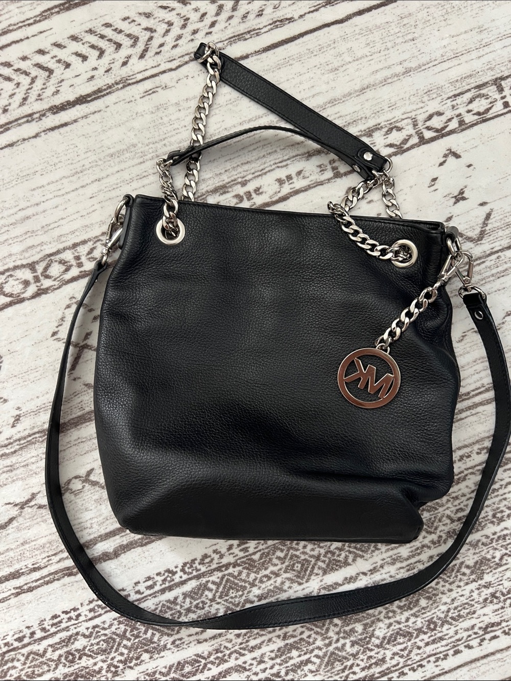 Michael Kors pebbled leather shoulder bag